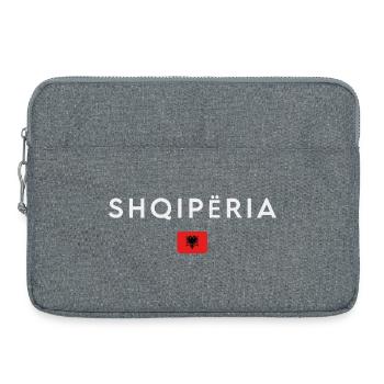 Drapeau albanais, fierté albanaise - Sacoche pour ordinateur portable 15 pouces - gris chiné - Devant