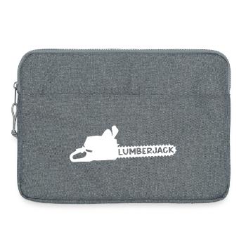 Lumberjack Motif with Axe Silhouette - Laptop bag 15" - heather grey - Front