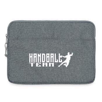 Logo de l'équipe de handball avec un design de joueur dynamique - Sacoche pour ordinateur portable 15 pouces - gris chiné - Devant