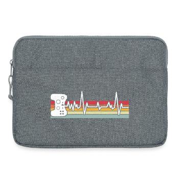 Gamer Game Videospiel Blaubeere Vintage Gaming - Laptoptasche 15" - Grau meliert - Vorne