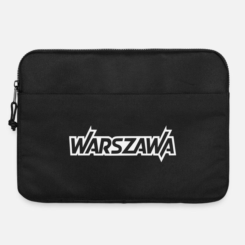 Warszawa - Warschau Blockschrift - Laptoptasche 15" - Schwarz