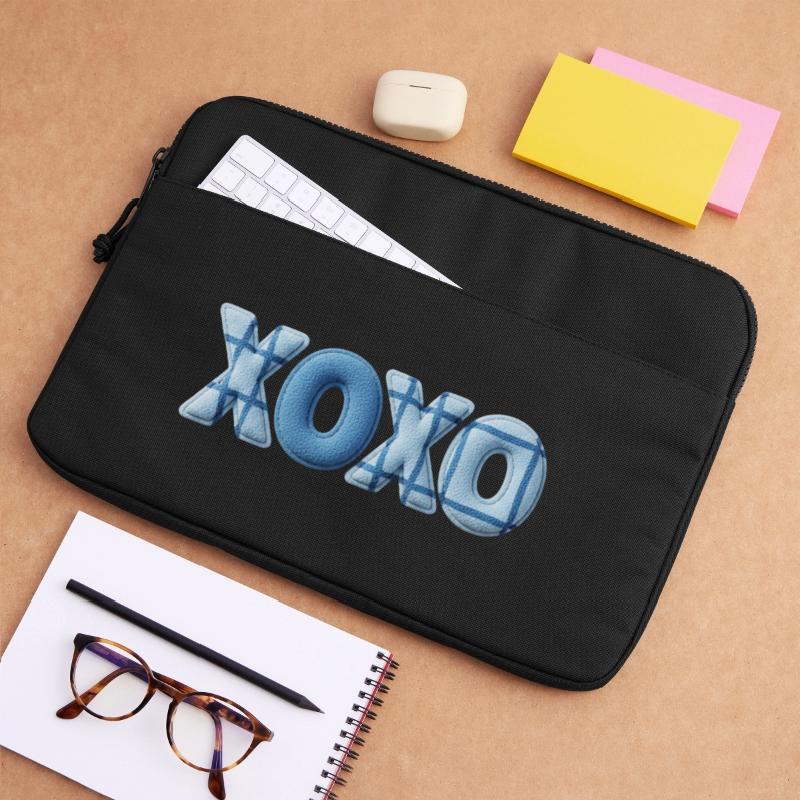 Look patchwork XOXO avec look tissu Sacoche pour ordinateur portable 15 pouces