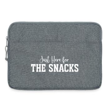 Snack Time Fette Typografie Tee Druck - Laptoptasche 15" - Grau meliert - Vorne