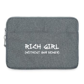 Fille riche sans argent - Sacoche pour ordinateur portable 15 pouces - gris chiné - Devant