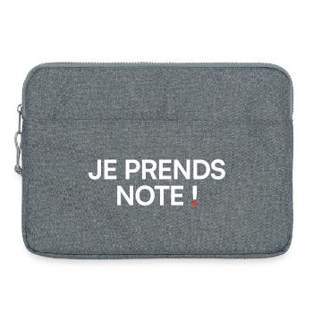 I take note of the humor meeting office - Laptop bag 15" - heather grey - Front