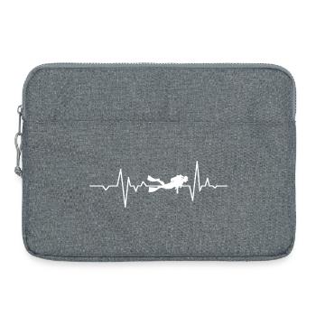 Taucher Herzschlag Scuba Ekg Tauchen - Laptoptasche 15" - Grau meliert - Vorne