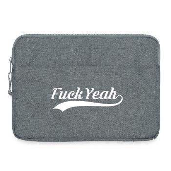 Fuck Yeah Vintage Script Logo - Sacoche pour ordinateur portable 15 pouces - gris chiné - Devant