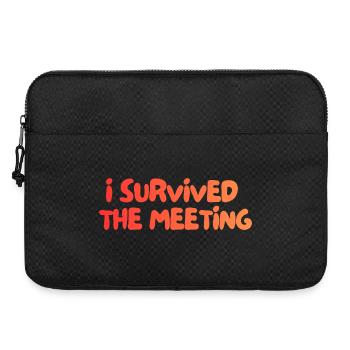 i survived the meeting - Laptop bag 15" - black - Front