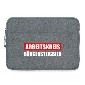 Arbeitskreis Bürgersteigbier Ortskontrollfahrt OKF - Laptoptasche 15" - Grau meliert - Vorne