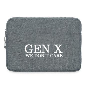 Gen X, on s’en fiche, Gen X - Sacoche pour ordinateur portable 15 pouces - gris chiné - Devant