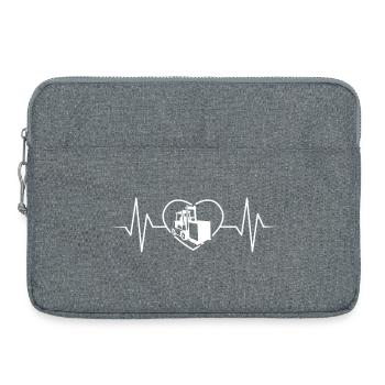 Forklift heartbeat - Laptop bag 15" - heather grey - Front