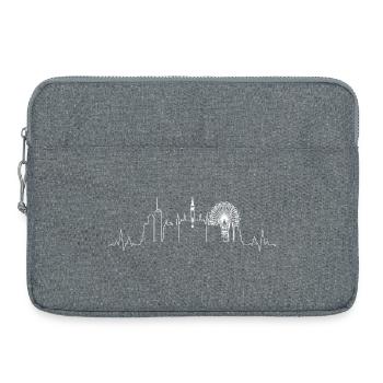 Urban Skyline Silhouette - Laptop bag 15" - heather grey - Front