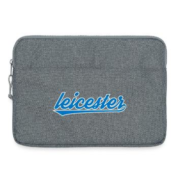 Conception de l’écriture bleue Leicester - Sacoche pour ordinateur portable 15 pouces - gris chiné - Devant