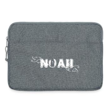 Lettrage NOAH décoré de graphiques vectoriels - Sacoche pour ordinateur portable 15 pouces - gris chiné - Devant