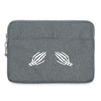 Skeleton hand - Laptop bag 15" - heather grey - Front