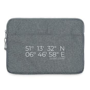 Koordinaten Düsseldorf - Laptoptasche 15" - Grau meliert - Vorne