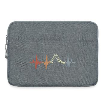 Vintage Yogini Heart Line - Laptop bag 15" - heather grey - Front