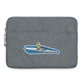 Rower Sketch - Laptop bag 15" - heather grey - Front