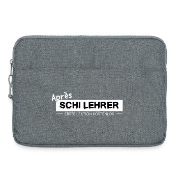 Après-Ski Instructor – Funny Winter & Party Saying - Laptop bag 15" - heather grey - Front