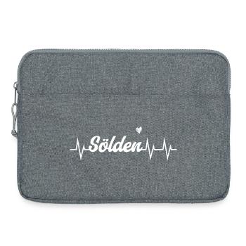 Sölden Heartbeat – Gletscherfeeling & Höhenmeter - Laptoptasche 15" - Grau meliert - Vorne