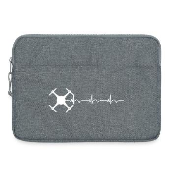 Pilote de drone ECG Battement cardiaque - Sacoche pour ordinateur portable 15 pouces - gris chiné - Devant