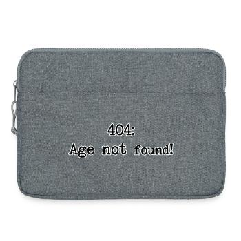 404 : T-shirt d’anniversaire Âge non trouvé - Sacoche pour ordinateur portable 15 pouces - gris chiné - Devant