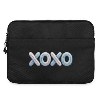XOXO Patchwork Embroidery - Laptop bag 15" - black - Front