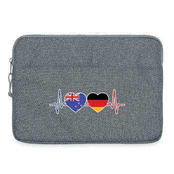 Neuseeland, Deutschland, Neuseeländerdeutsch - Laptoptasche 15" - Grau meliert - Vorne