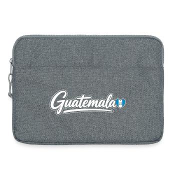 Scénario guatémaltèque avec drapeau Amour du cœur - Sacoche pour ordinateur portable 15 pouces - gris chiné - Devant