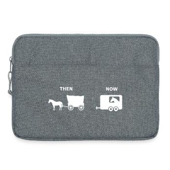 Funny Horse Carriage Parody Historical Design - Laptop bag 15" - heather grey - Front