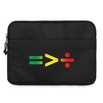 Juneteenth equality is greater than cleavage - Laptop bag 15" - black - Front