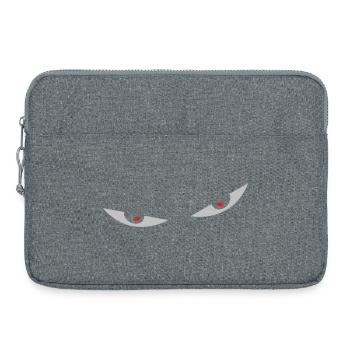 yeux de bande dessinée des yeux smiley - Sacoche pour ordinateur portable 15 pouces - gris chiné - Devant