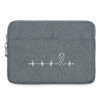 Heartbeat Ribbon Awareness - Laptop bag 15" - heather grey - Front