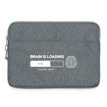 Brain is charging - Laptop bag 15" - heather grey - Front