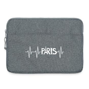 paris pulse heartbeat france icon logo icon - Laptop bag 15" - heather grey - Front