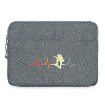 Vintage Skater Herzklopfen - Laptoptasche 15" - Grau meliert - Vorne
