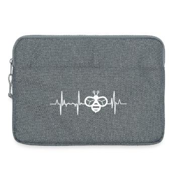 Beekeeper heartbeat - Laptop bag 15" - heather grey - Front