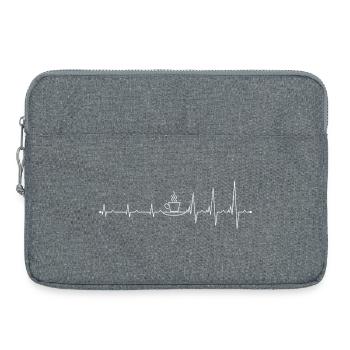 T-shirt à motif café Heartbeat - Sacoche pour ordinateur portable 15 pouces - gris chiné - Devant