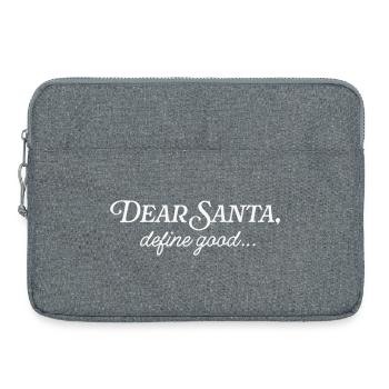 Dear Santa - Laptop bag 15" - heather grey - Front