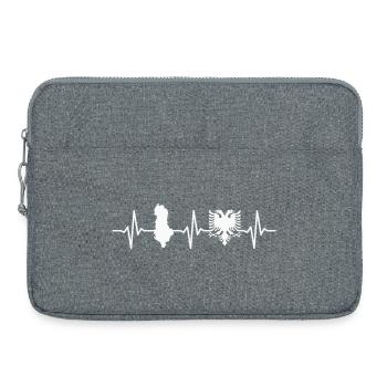 Albania Heartbeat Albanian Eagle - Laptop bag 15" - heather grey - Front