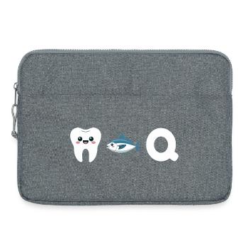 DTQ Funny French Pun Humorous Design - Laptop bag 15" - heather grey - Front