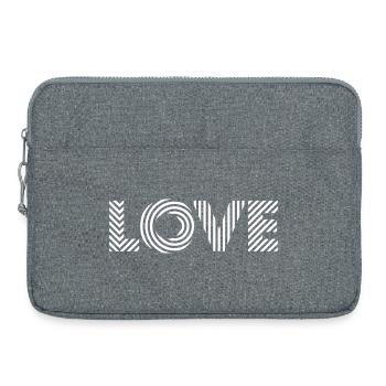 Love in the Square – Font Love Typo Design - Laptop bag 15" - heather grey - Front