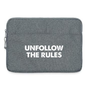 Unfollow The Rules - Laptop bag 15" - heather grey - Front