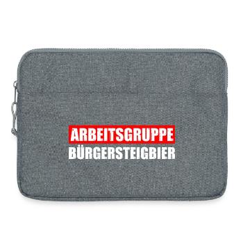 Bürgersteigbier OKF Ortskontrollfahrt - Laptoptasche 15" - Grau meliert - Vorne