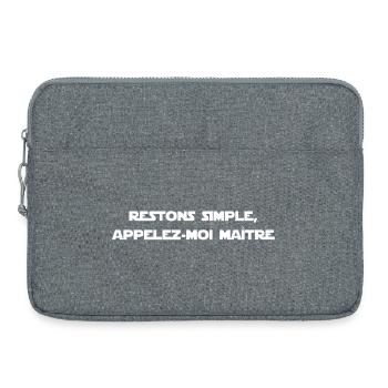 Appelez-moi maître (cadeau) - Sacoche pour ordinateur portable 15 pouces - gris chiné - Devant