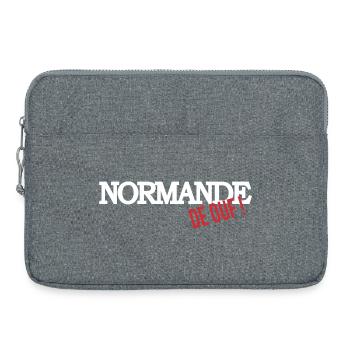 Normande de ouf - Sacoche pour ordinateur portable 15 pouces - gris chiné - Devant