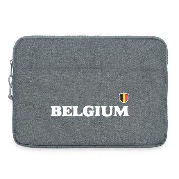 Belgium Flag - Laptop bag 15" - heather grey - Front
