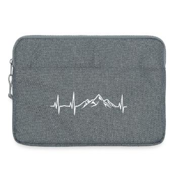 Mountain Heartbeat Medical Illustration - Laptop bag 15" - heather grey - Front