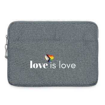 Liebe ist Liebe - Fortschritt Stolz Herz - Laptoptasche 15" - Grau meliert - Vorne
