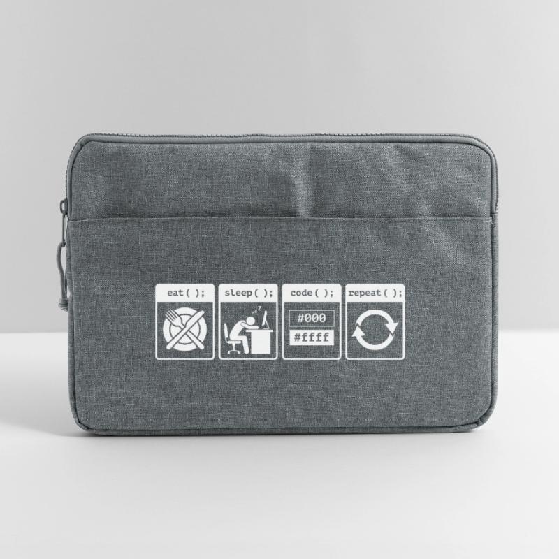 Eat Sleep Code Repeat – Coder Workflow Design Laptop bag 15"
